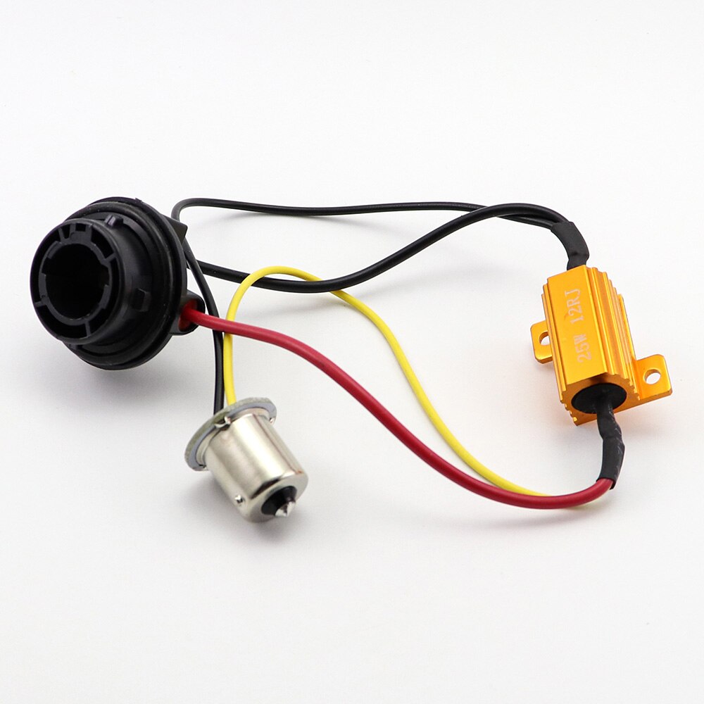 Auto Bulb Socket 1156 BA15S BAU15S P21w Led Canbus Py21w Car Canceller Decoder Led Load Resistor 12V 25W No Flickering Decoder