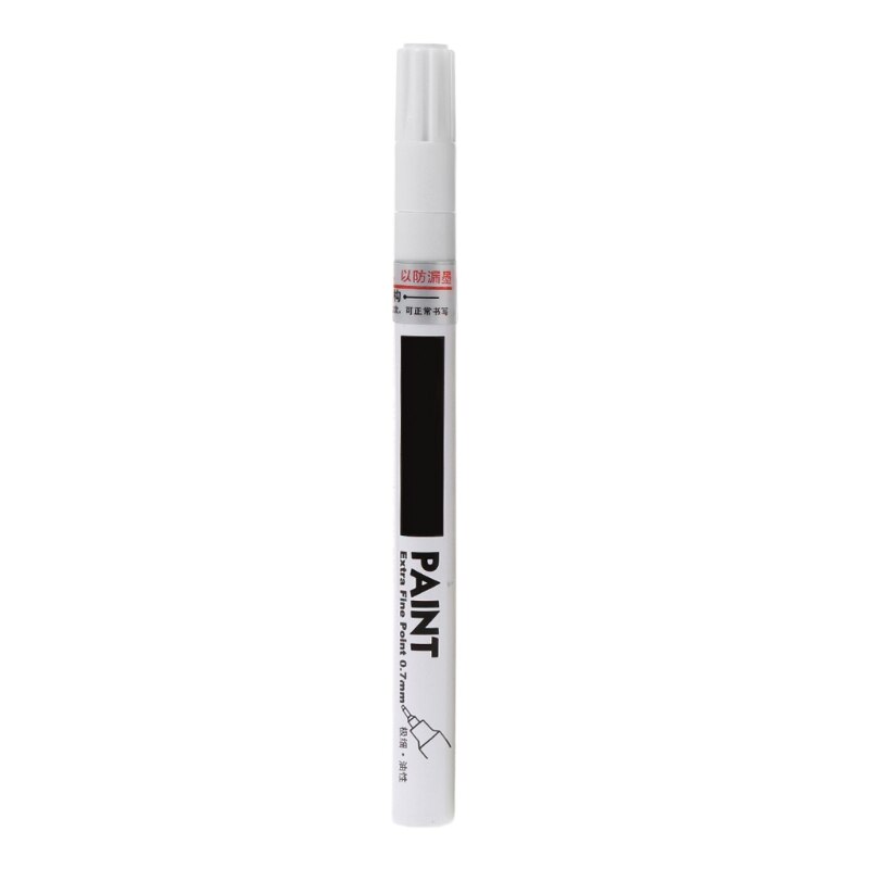 Universal 0.7mm Extra Fine Point Permanent Paint Metallic Marker Pen DIY Art 634B: white