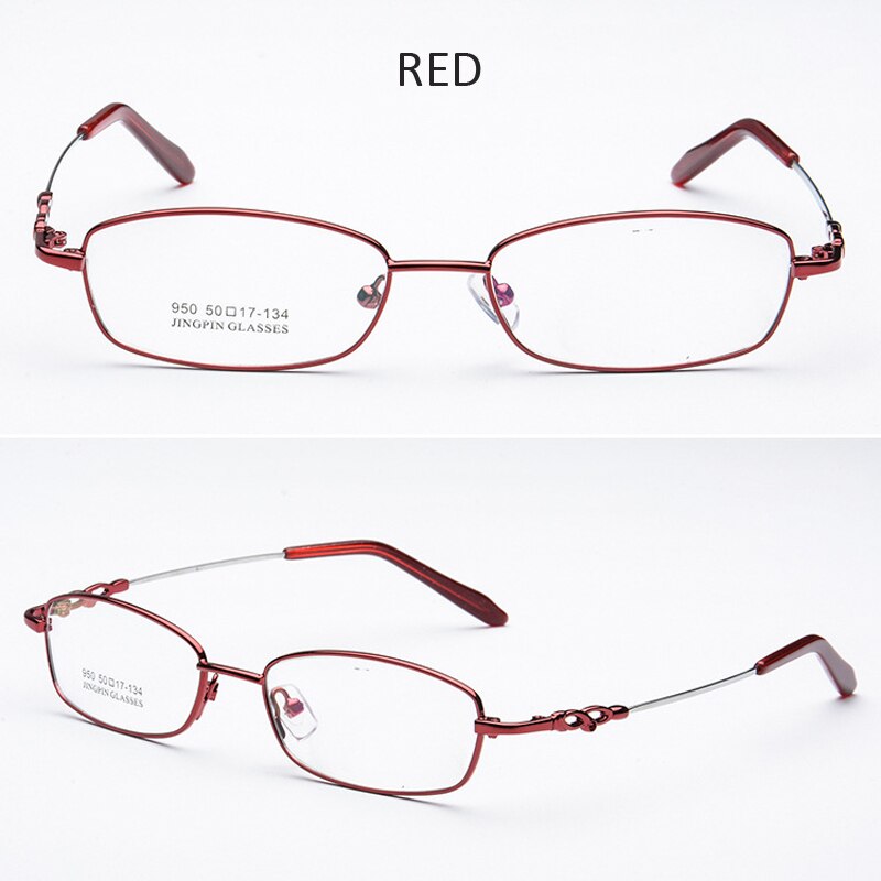 Seemfly Memory Titanium Glasses Men Women Spectacle Eyeglasses Frame For Business Myopia Prescription Optical Glasses: Red