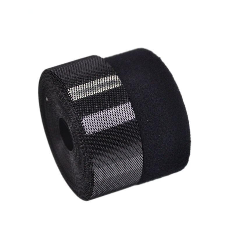 Bâtons de bande magique en tissu brossé noir doux, 2 pouces de largeur * 5m, crochet injecté, soins pour bébé, bâtons ultra-fins, ceinture à boucle: Black
