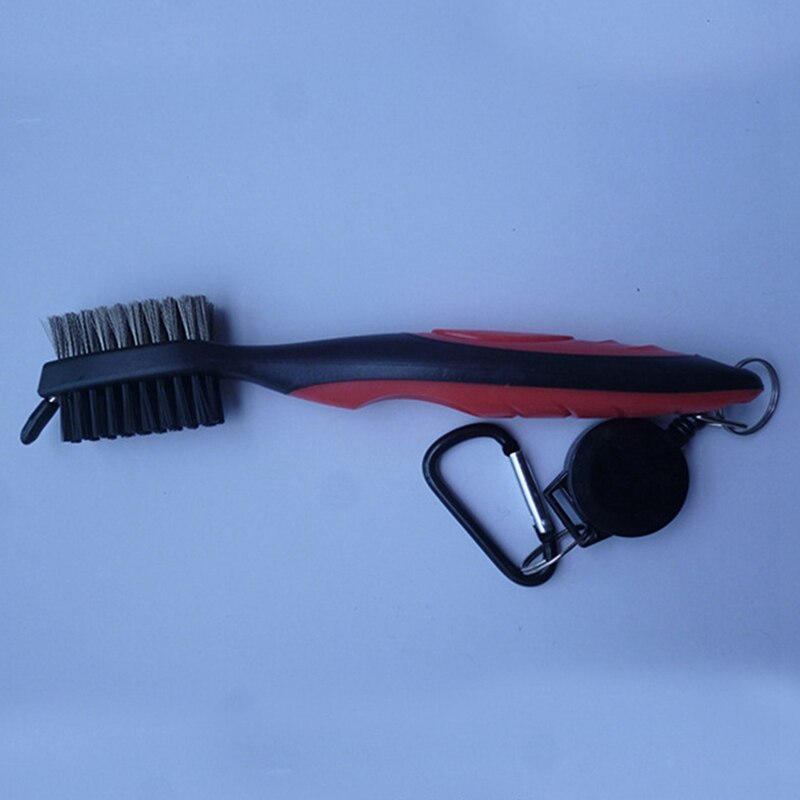 Brosse de nettoyage de Club de Golf Double face avec porte-clés pour Club de Golf avec outil de tyrolienne rétractable: RD