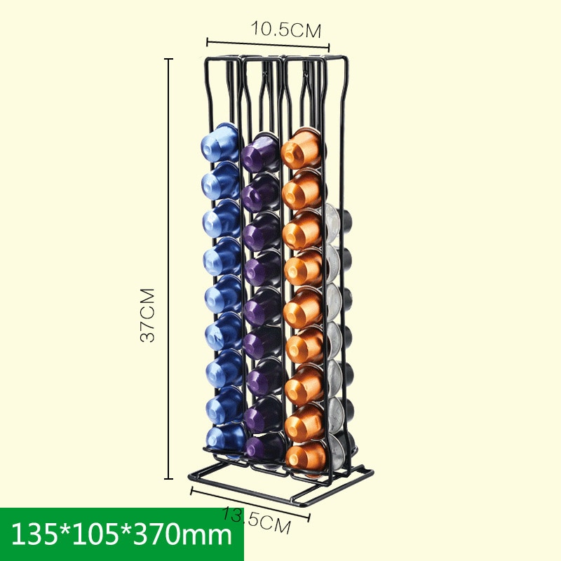 Practical Coffee Capsule Holder Coffee Pod Holder Tower Stand For 60 Nespresso Capsules Storage Capsulas Shelve