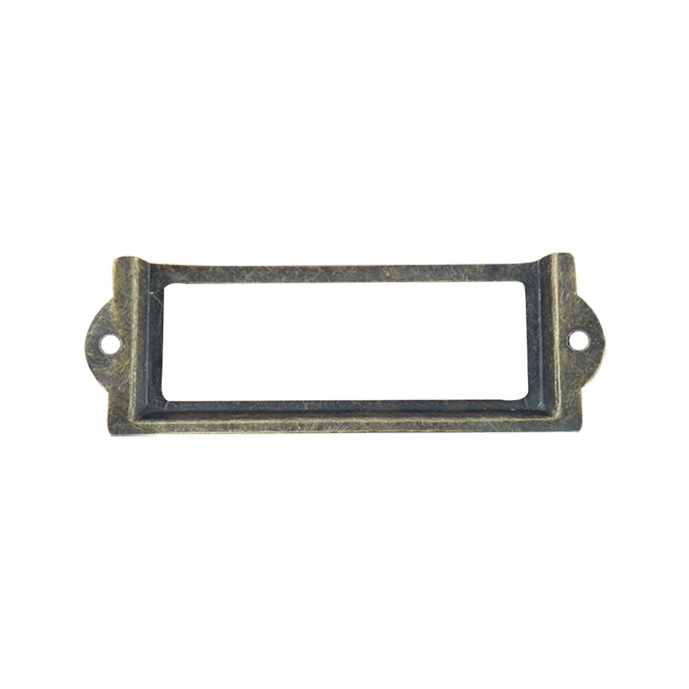 10Pcs Antiek Labesl Pull Frame Bestand Naam Kaarthouder Voor Kast Lade Box Case: Antique Brass