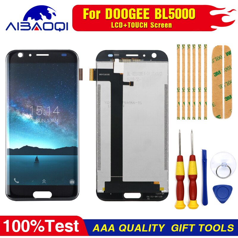 original Touch Screen LCD Display LCD Screen For DOOGEE BL5000 Replacement Parts + Disassemble Tool+3M Adhesive