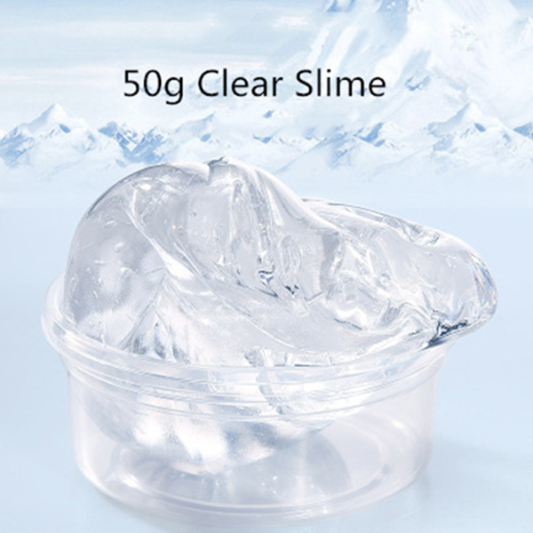 Charms for Slime Addition Fluffy Soft Clay Supplies Decoration Lizun Clear Sprinkles Slime Toys DIY Slices Putty Box Set: 50g Clear Slime