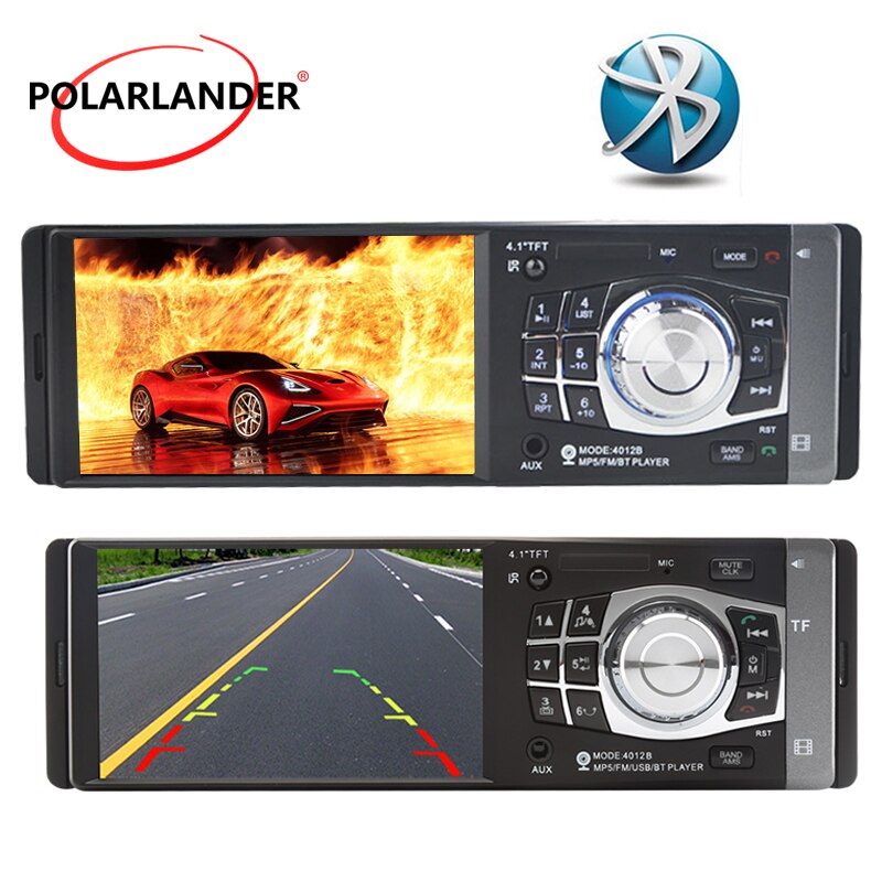 4012B MP5 1 Din Rádio Do Carro Do Bluetooth jogador FM Apoiar Traseira Da Câmera USB 4.1 polegada Auto de Áudio Estéreo Ligação Espelho apenas Para Android