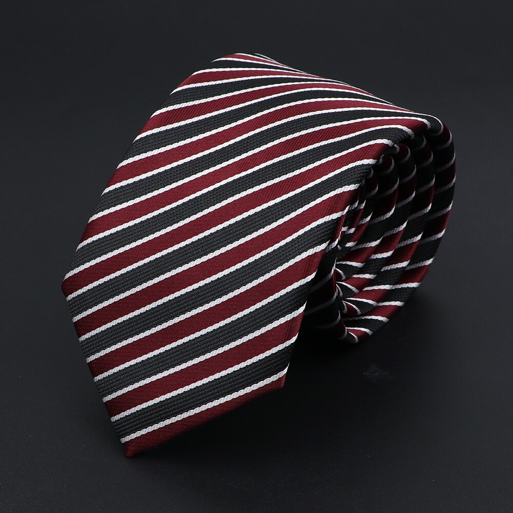 Corbata de punto a rayas para hombre, corbatas suaves clásicas de , tejido Jacquard de poliéster, accesorios de uso diario, Azul, Negro, Rojo, rosa,: 35