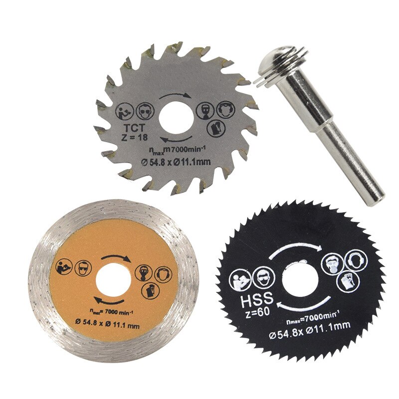 1/3pcs Out diameter 54.8 mm Mini Circular Saw Blade Wood Cutting Blade Woodworking saw blade Support: 54.8mm 3PCS