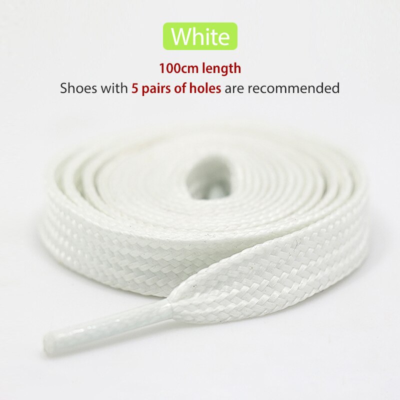 1 Paar 100Cm Lichtgevende Schoenveters Platte Sneakers Canvas Veters Glow In De Donkere Nacht Fluorescerende Shoestrings 6 Kleuren: Luminous white