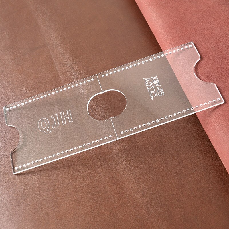 1Set DIY Acrylic Template Bus Card Package Leather Craft Pattern DIY Stencil Sewing Pattern 9cm*6.5cm