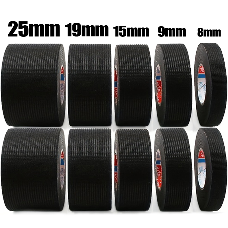 150/15M Nastro adesivo ignifugo resistente al calore Nastri di stoffa per cavo per auto domestica Fascio di protezione del telaio 8MM 15MM 19MM: 25mm / 5 metri