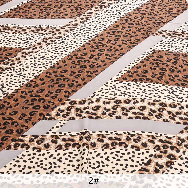 Nigeria Vintage Chiffon Fabric Polyester Leopard Chiffon Printed Fabric For Summer Blouse And Dress TJ0312: 2