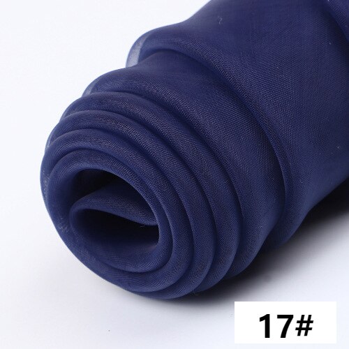Tela de Organza de tul para costura de vestidos, faldas de tutú, boda, velos, cortinas, color negro, blanco, azul, rojo, por metro, 3M/5M/10M: 150cmx5M / 17
