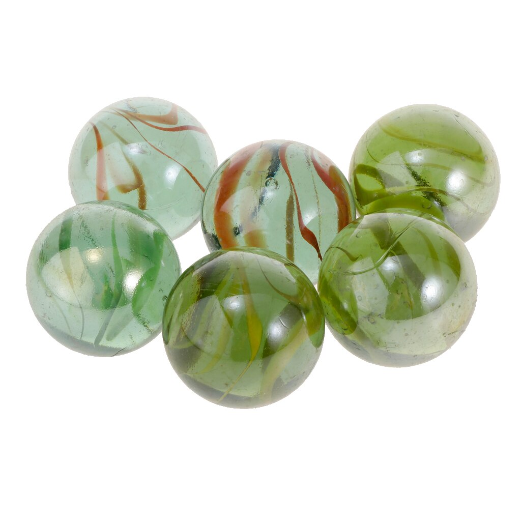 6 Pcs Marbles Transparent Glass Package Diy Crafts Decorative Aquarium Vase 35mm