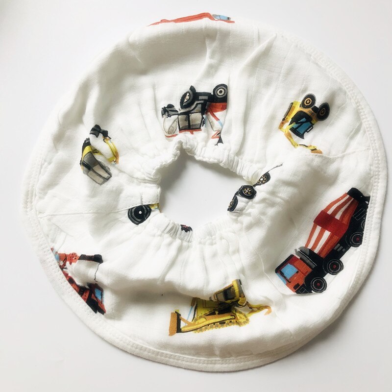 6 lag baby gaze bibs muslin firkantet, ammende håndklæde mælkehåndklæde i 0-5 år baby fortykkelse: Bil
