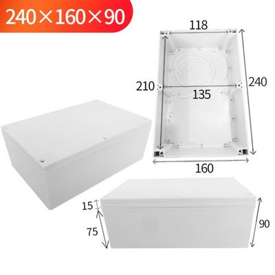 Waterproof Plastic Enclosure Box Electronic Project Instrument Case Electrical Project Box Outdoor Junction Box Housing: 240x160x90