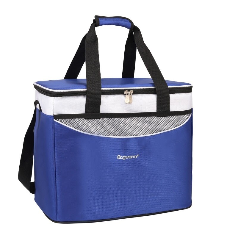 36L Koeltas Auto Ice Pack Picknick Grote Koeler Tassen 3 Kleuren Isolatie Pakket Thermo Thermabag Koelkast: blue