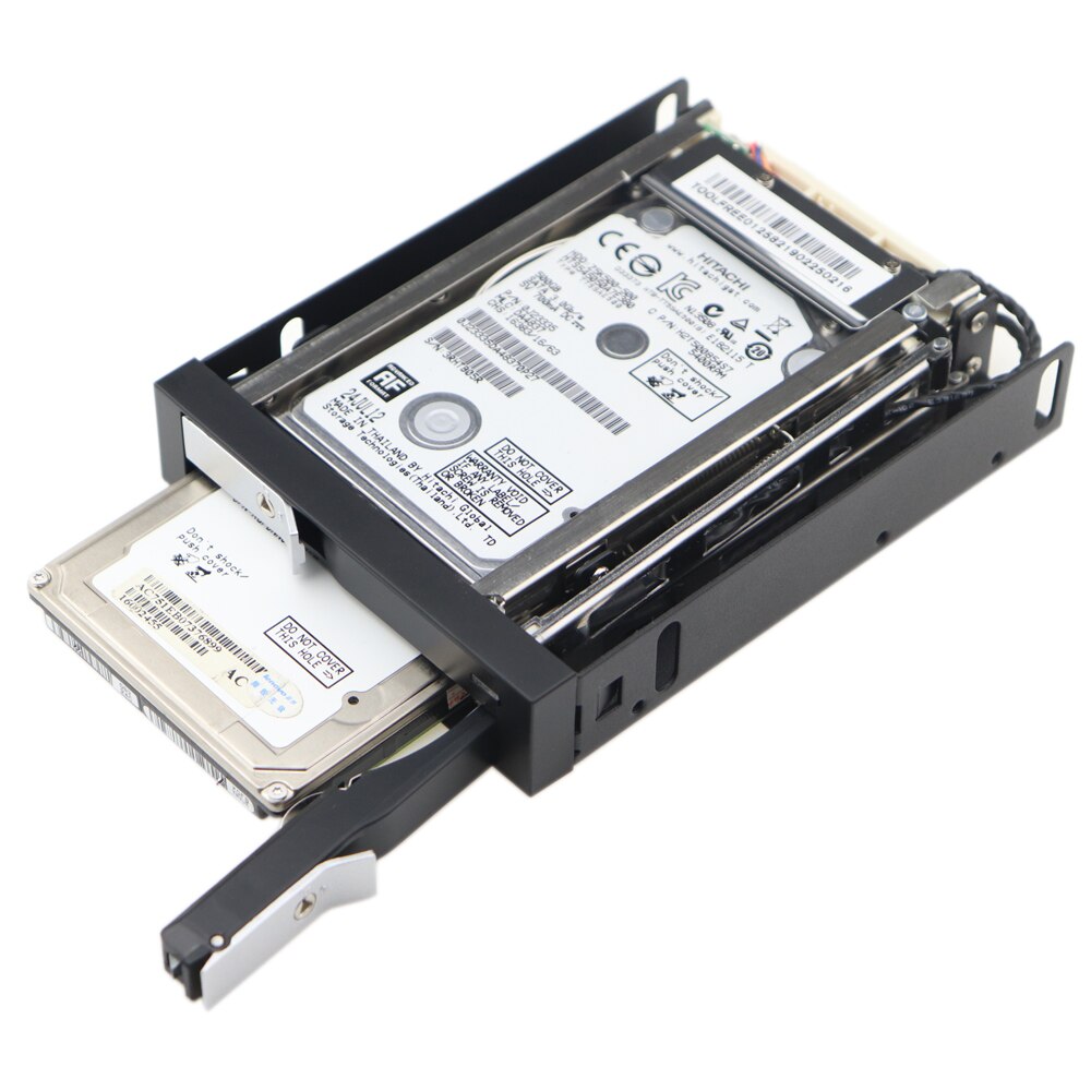 Voll Metall 2 Bucht 2,5 Zoll SATA HDD SSD Handy, Mobiltelefon Gestell Gehäbenutzen Mit Energie Daten Kabel Für 3.5 "Diskette Stock Bucht Tauschen