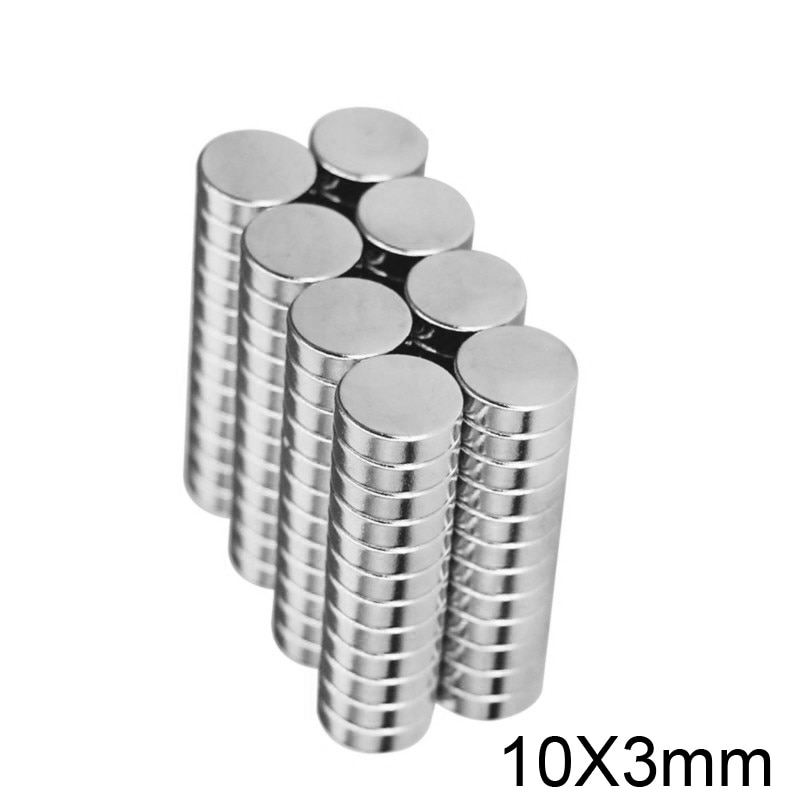 100 ~ 500 Pcs Permanente Ndfeb Super Sterke Krachtige Magneten 10X3 Mm N35 Ronde Magneten 10X3mm Neodymium Magneet Dia 10*3 Circular10