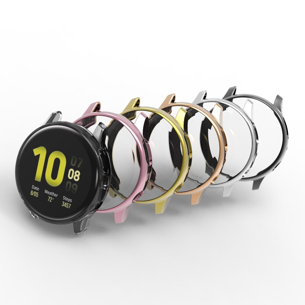 Coque pour Samsung galaxy watch active 2 40mm 44mm plein écran silicone pare-chocs protection d'écran en TPU couverture pour galaxie active 2