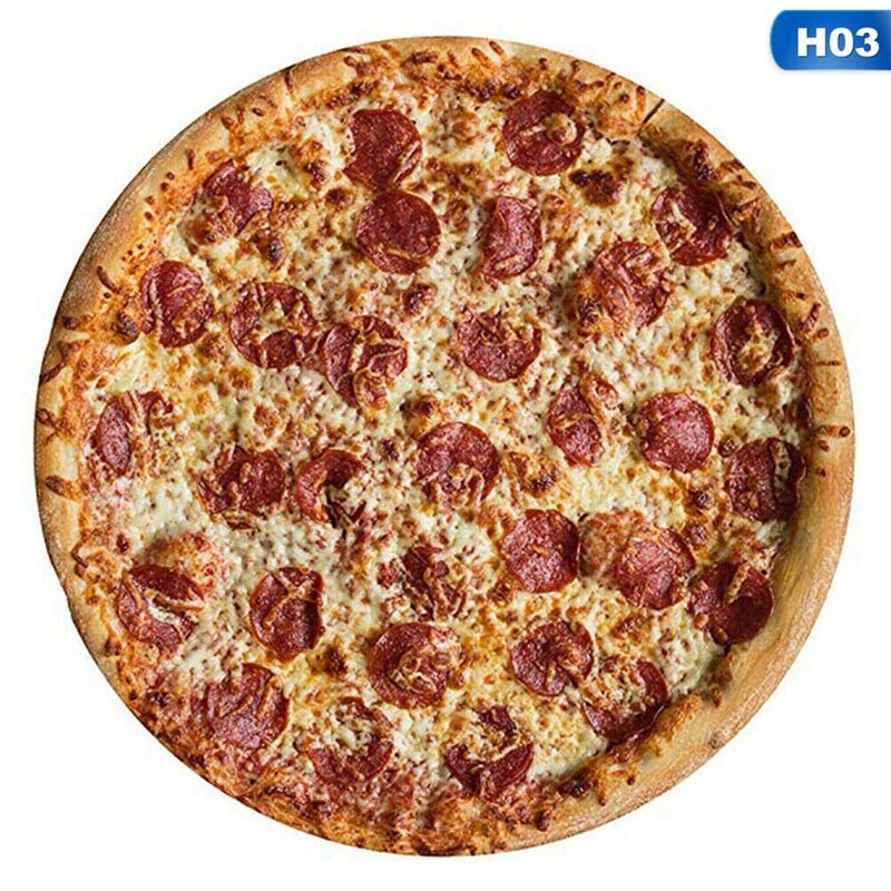 150cm Kreative Burrito Vlies Decke Karikatur Kekse Pizza Runde Werfen Flanell Bett Sofa wickeln Decke für Erwachsene freundlicher Decke: H03