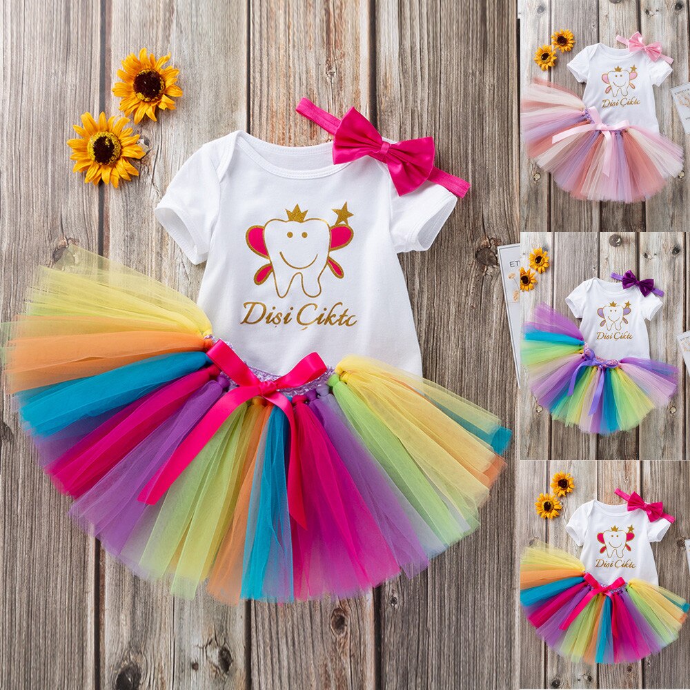 Meisjes Kids Peuter Tutu Rok set Party Dance Ballet Baby Kostuum Rok + Bow Haarspeld Set prinses Outfits Meisje kleding 45 #