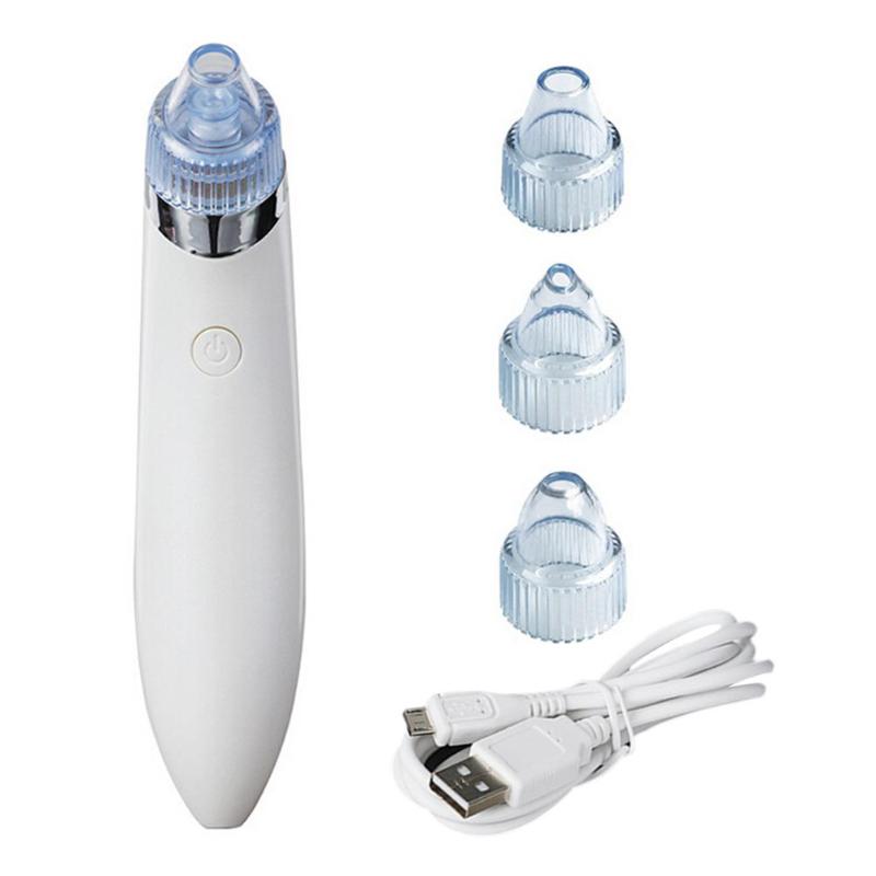Aspirateur électrique nettoyeur de pores Pro points noirs aspirateur acné propre exfoliant nettoyage Comedo aspiration pores nettoyant soins de la peau: C(White)