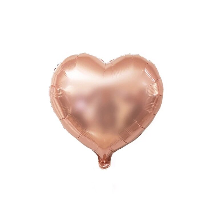 Rose Gold Wedding Birthday Party Balloons Happy Birthday Letter Foil Balloon Baby Shower Anniversary Event Party Decor Supplies: 5pcs heart ballon