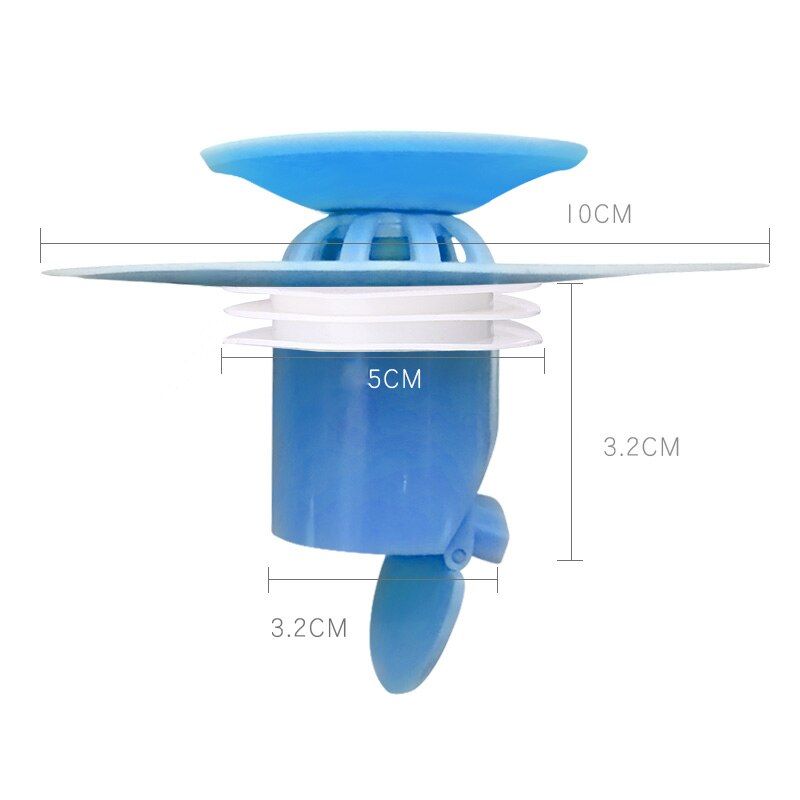 Tapón de silicona para desagüe de suelo tapón para bañera, baño, cocina, lavabo, colador, lavabo, desodorizador de agua, novedad: 1 Pcs Blue