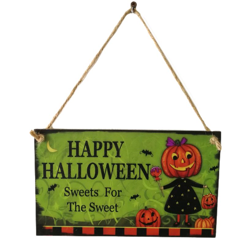 Halloween Prop Hanging Sign The Witch Is In Wooden Board For Home Door Window 667A: 2