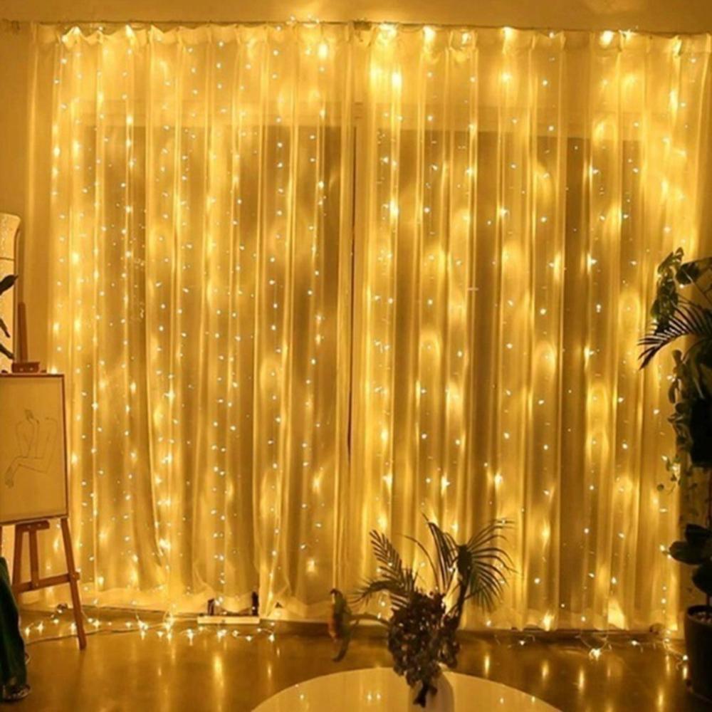 Kerstverlichting Garland Gordijn Lamp Afstandsbediening Usb Star Koperdraad String Lights Kerst Led Decoratie Verlichting Koperdraad