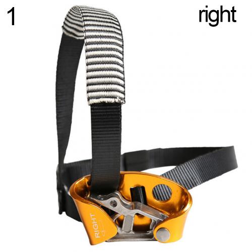 Left/Right Foot Ascender Riser Rock Climbing Mountaineering Safety Equipment Outdoor Sports Accessories: Right black