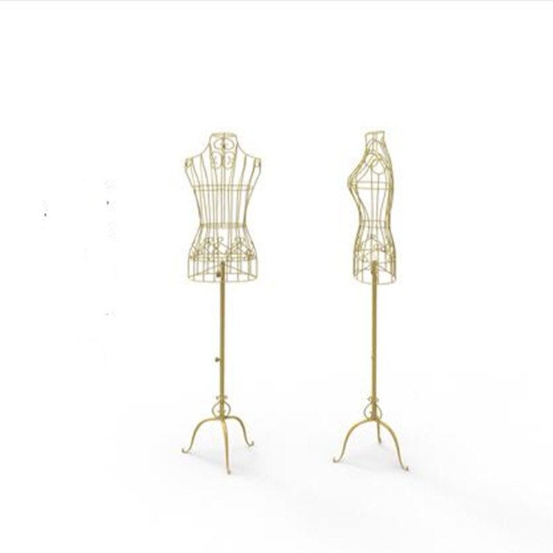 4style Iron Female Mannequin Cloth Tripod Base Paspop,Realist Mannequin Body For Wedding Display Hangers Supplies B067