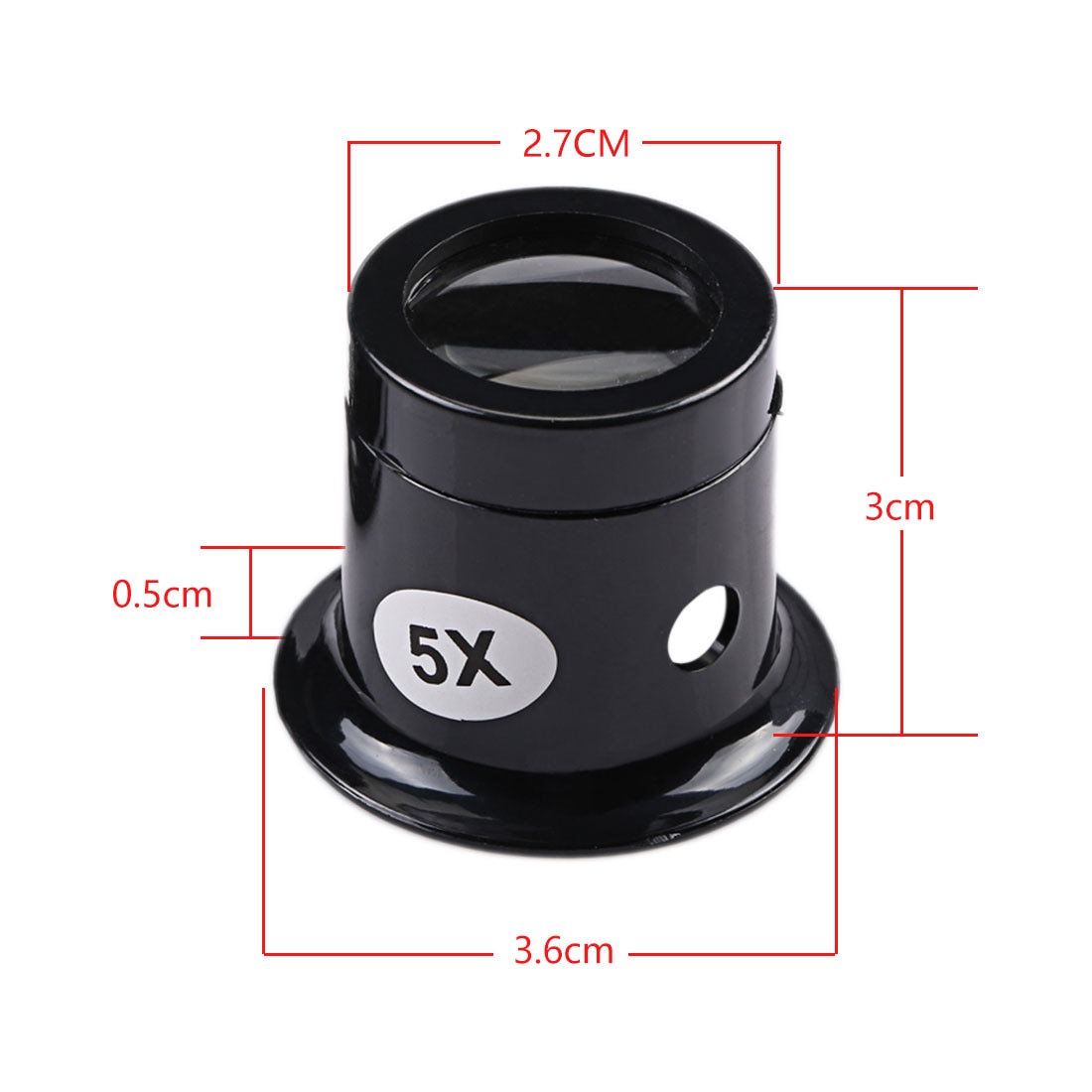 Monocular Magnifying Glass 5X/10X Portable Loupe Lens Jeweler Watch Magnifier Tool Eye Magnifier Lens Repair Tool Kit