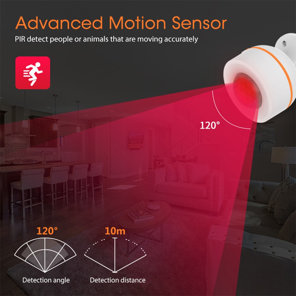 Human Motion Sensor Smart Wireless PIR Infrared Sensor Movement Detector Motion Sensor Temperature w/ Anti-dismantle Function