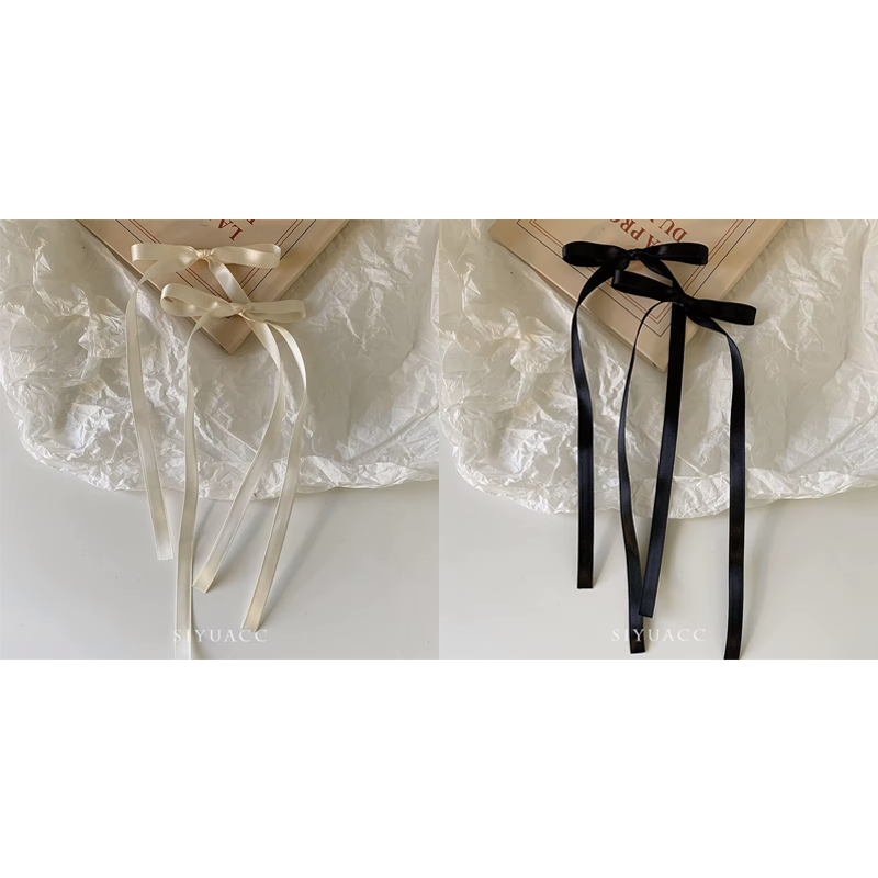 Pinzas para el cabello con lazos trenzados, cintas, coletas dobles, gorros ultra bonitos, horquillas largas dulces de estilo coreano a la , 2 uds.: Azul