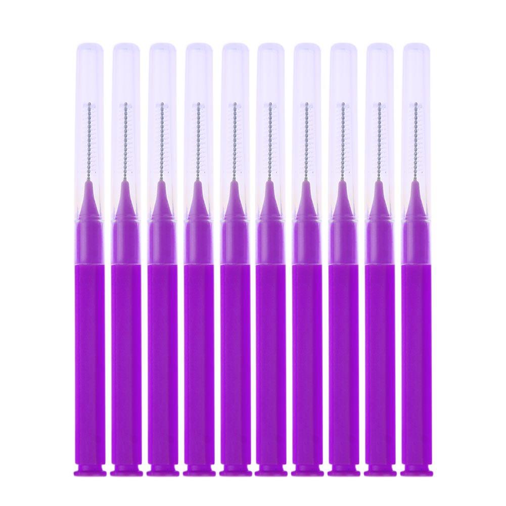 Interdental Brush 8pcs/Pack I Type Interdental Brush Dental Cleaning Brush Massage Toothpick Cleaning Dental Brushes Teeth Care: Purple 