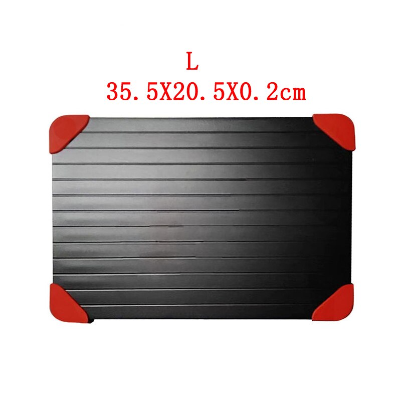 Nourriture viande fruits décongélation rapide plaque décongélation rapide plateau décongélation Planche décongélation décongélation Planche congelée plateau dégivrage Gadgets de cuisine: L with 4 pcs corners
