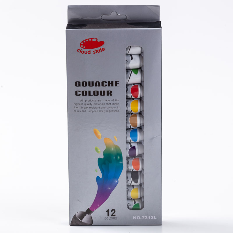 DIY 12-color/12ml Acrylic Oil Painting Watercolor Sketching Paint Set: Gouache paint
