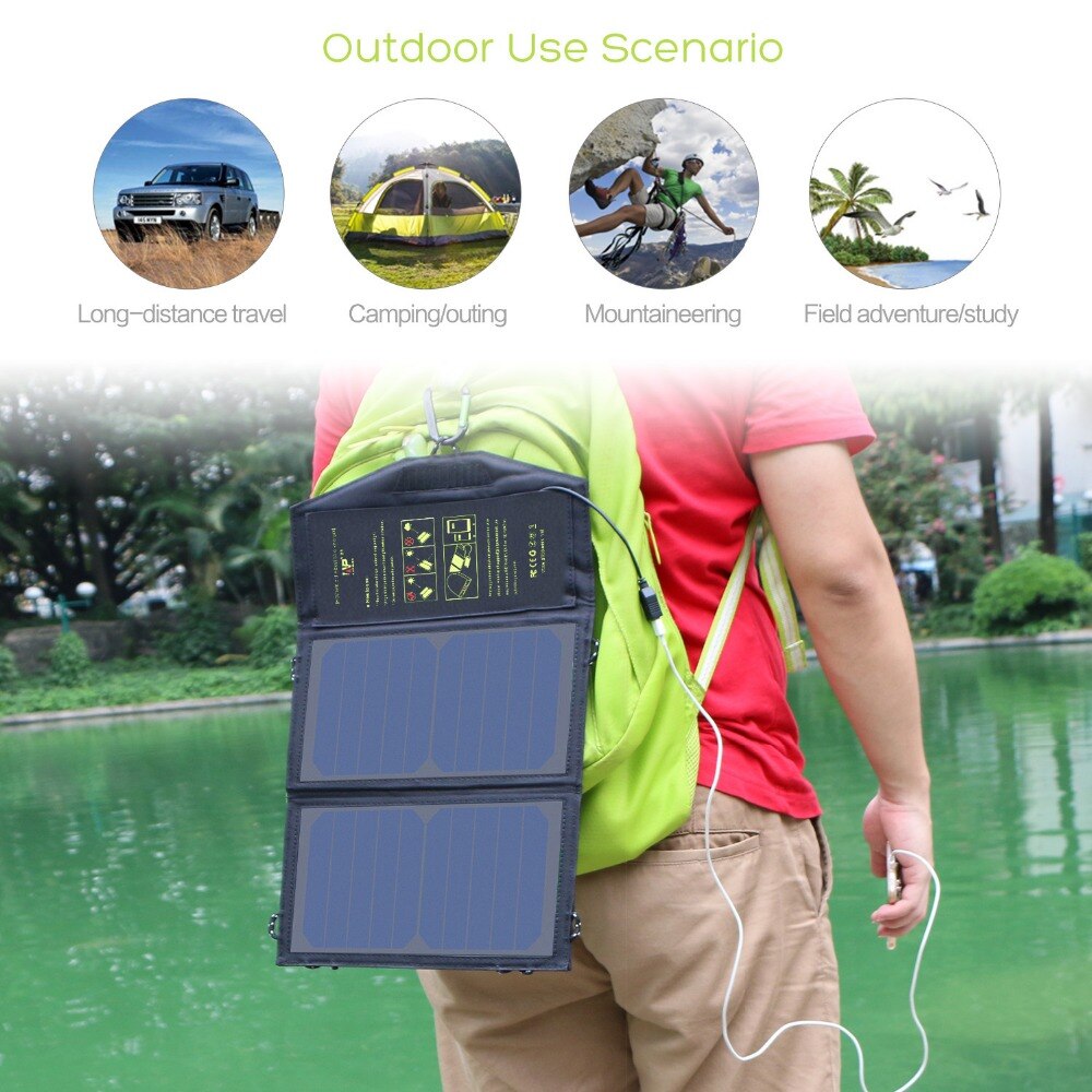 Solar Batterie Power Bank 10W Ladegerät für iPhone 6 6s 7 8 iPhone X Xr Xs Xs max iPad Air iPad mini Samsung LG HTC Sony.