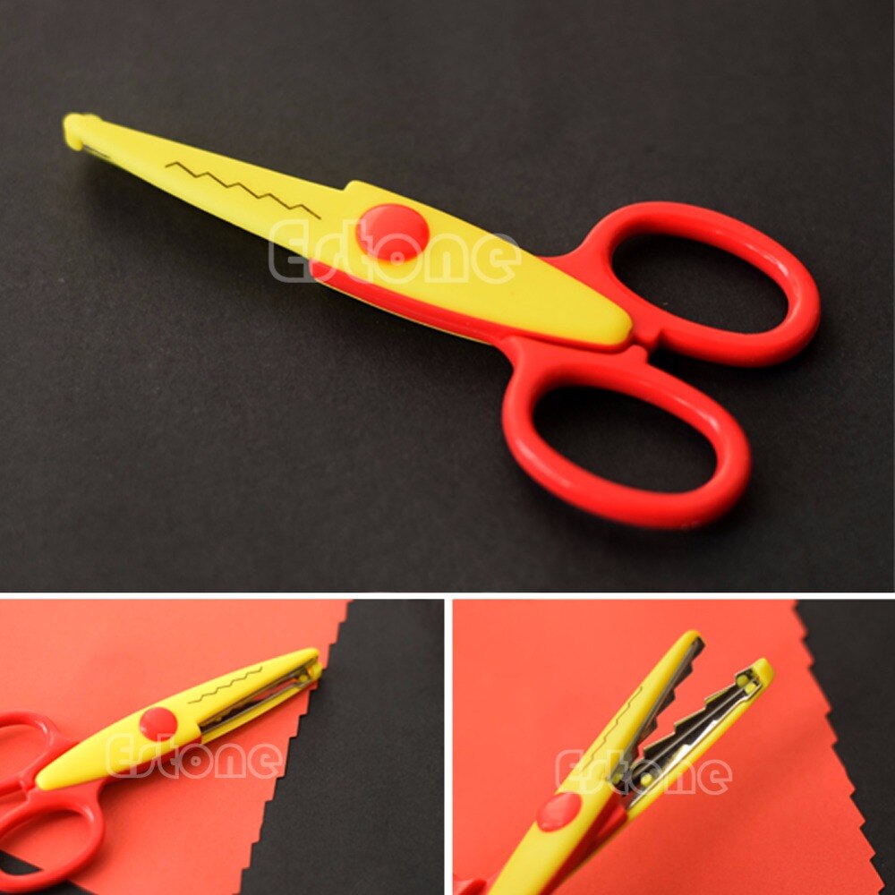 Tijeras de borde decorativas para manualidades, 1 unidad, corte de papel ondulado