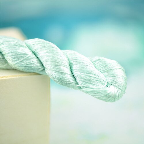 400m Solid Color Embroidery Mulberry Silk Material Wrapping Flower Velvet Flower Thread Green Series: No. 1