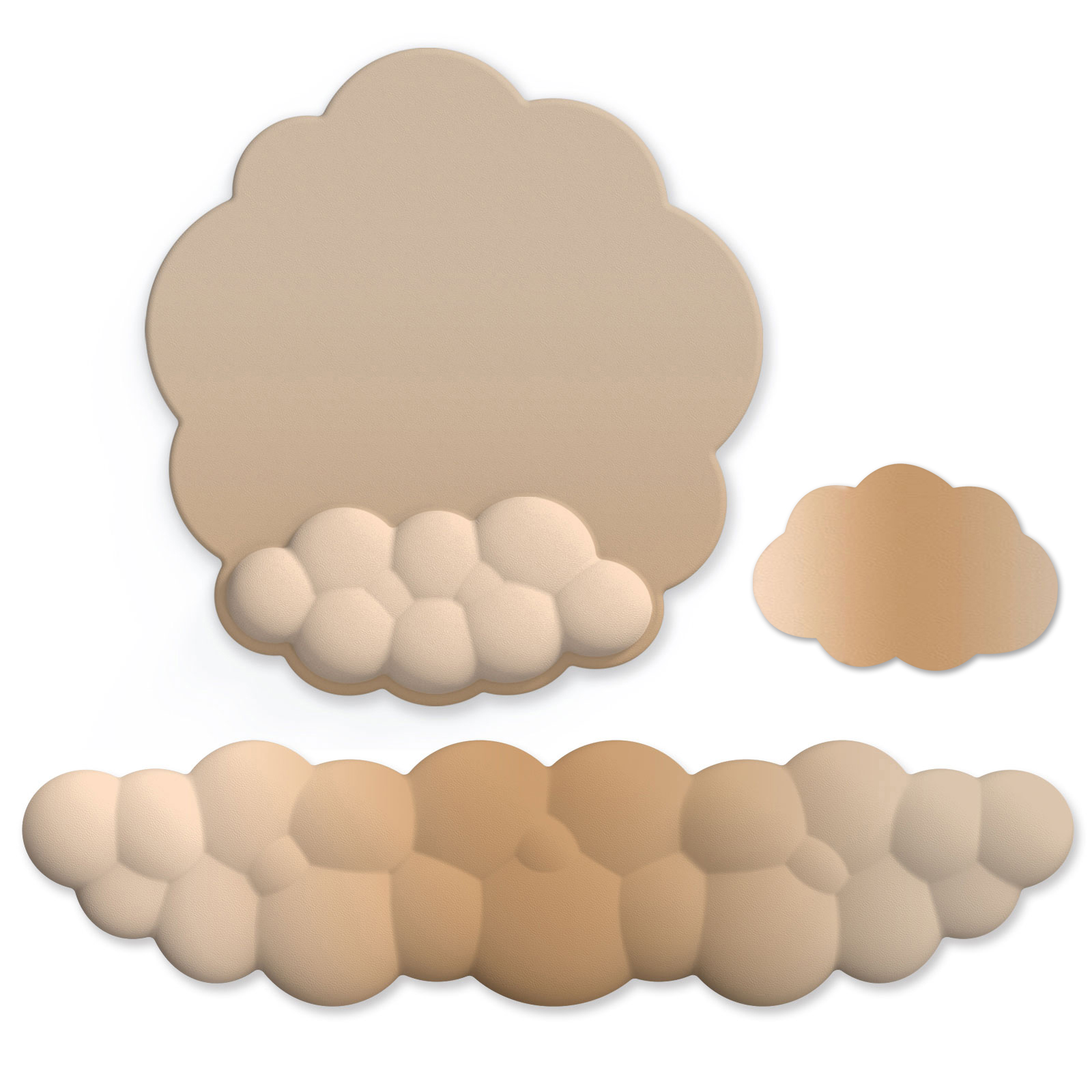 Alfombrilla para teclado para juegos con gradiente de nube, alfombrilla para muñeca, alfombrilla para muñeca, alfombrilla para ratón, memoria de espuma ergonómica Laika, soporte antideslizante para oficina: COFFEE