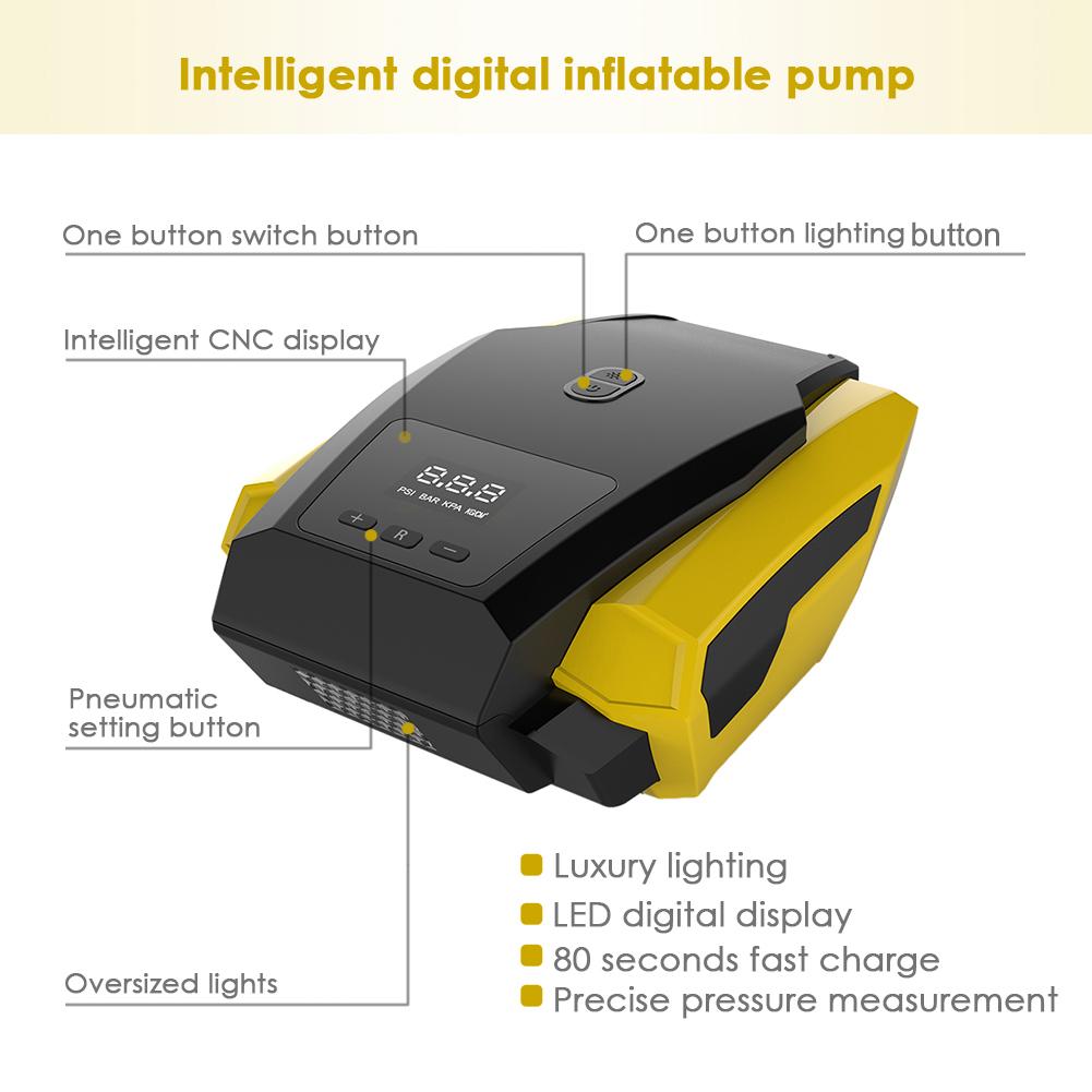 Auto Air Compressor 12V Elektrische Pomp Voor 22-Cilinder Auto Draagbare Emergency Band Auto Pomp Met Digitale display