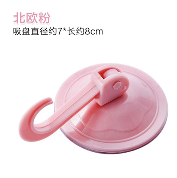 Ventouses murales en plastique, couleur unie, , porte autocollante, fenêtre, crochets de cuisine, cintre de salle de bains, 1 pièce: 4