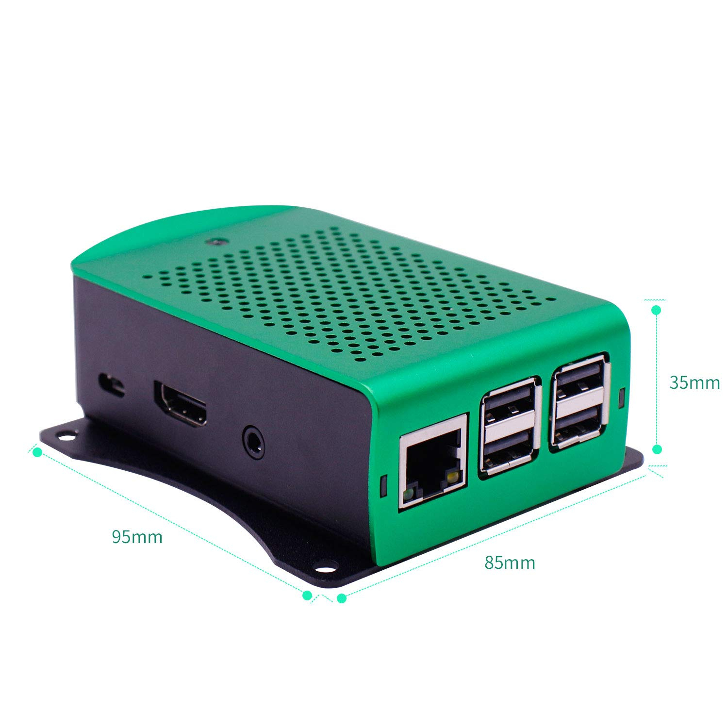 S Robot Raspberry Pi 3 Case Wit Groen Zwart Metalen Behuizing Voor Raspberry Pi 3 Model B Case RPI135