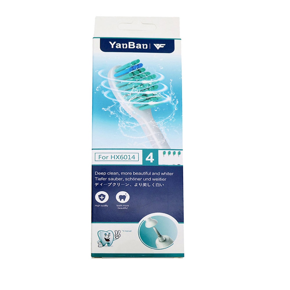 4pcs/lot Replacement Toothbrush Heads for HX6530 HX9340 HX6930 HX6710 HX9140 HX6921 HX6930 HX6932
