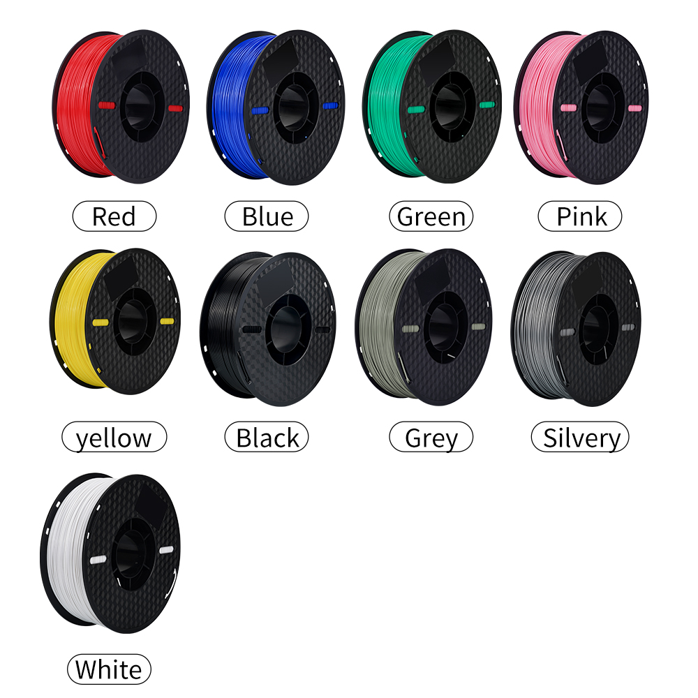 Filamento ABS KINGROON, 1kg, 1,75mm, plásticos ABS de ingeniería de alta resistencia para impresora 3D, Material de impresión 3D, negro, blanco y gris