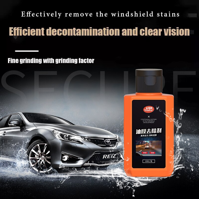 60ml detergente per pellicole per olio per auto detergente per pellicole per olio per parabrezza agente di lucidatura per vetri per auto rivestimento idrofobo accessori per la cura dell'auto
