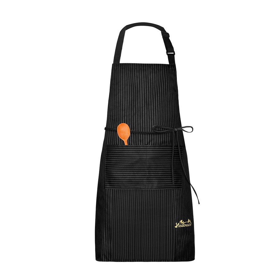 Viedouce-tablier de cuisine étanche, alimentation, barbecue, peinture, travail avec poches, barista: Stripe black